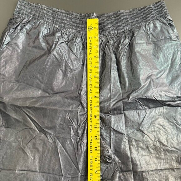 Victorias Secret Sport Cargo Jogger Pant Iridescent Gray Blue‎ Foil Metallic L - Picture 11 of 14